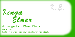 kinga elmer business card